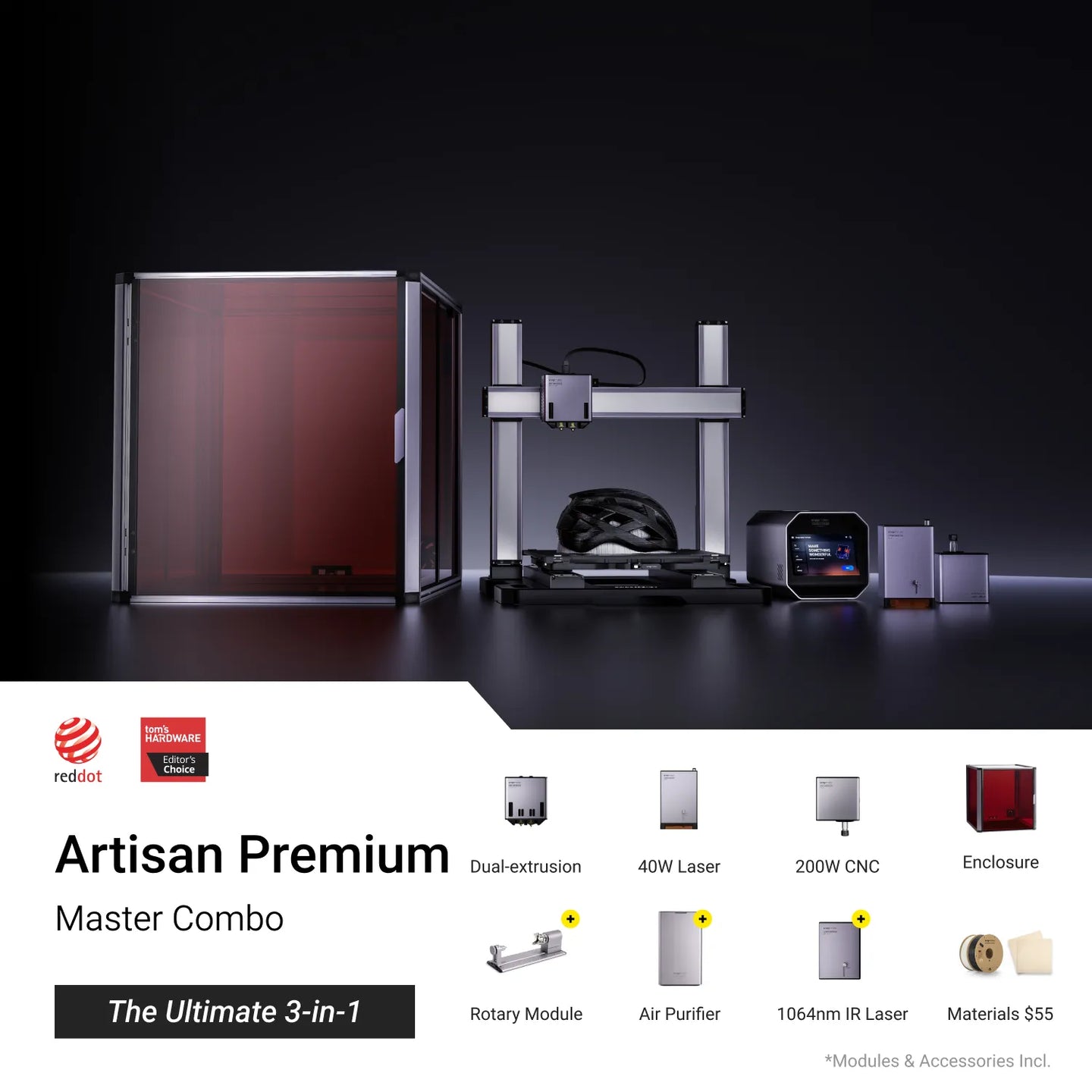 Artisan 3-In-1 3D Printer
