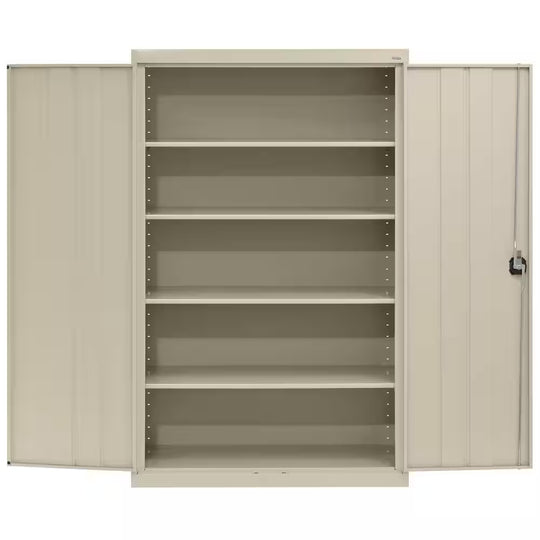 Elite Series 46 In. W X 72 In. H X 24 In. D 22-Gauge 5-Shelf Steel Freestanding Garage Storage Cabinet in Putty