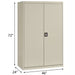 Elite Series 46 In. W X 72 In. H X 24 In. D 22-Gauge 5-Shelf Steel Freestanding Garage Storage Cabinet in Putty