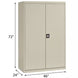 Elite Series 46 In. W X 72 In. H X 24 In. D 22-Gauge 5-Shelf Steel Freestanding Garage Storage Cabinet in Putty